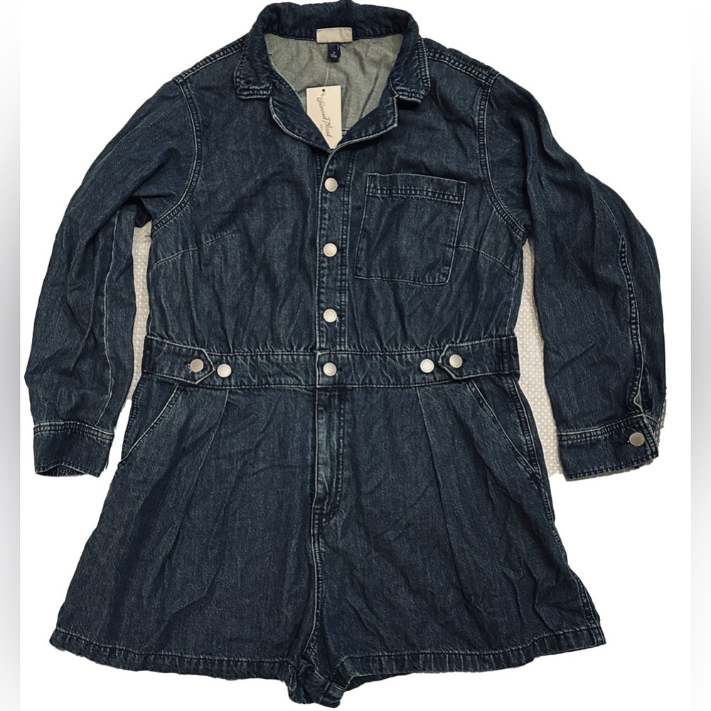 Universal Thread Denim Long Sleeve Romper - Picture 4 of 10